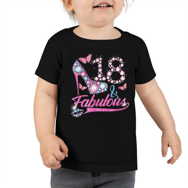 18 Year Old Gifts 18 & Fabulous 18Th Birthday For Women Girl  Toddler Tshirt