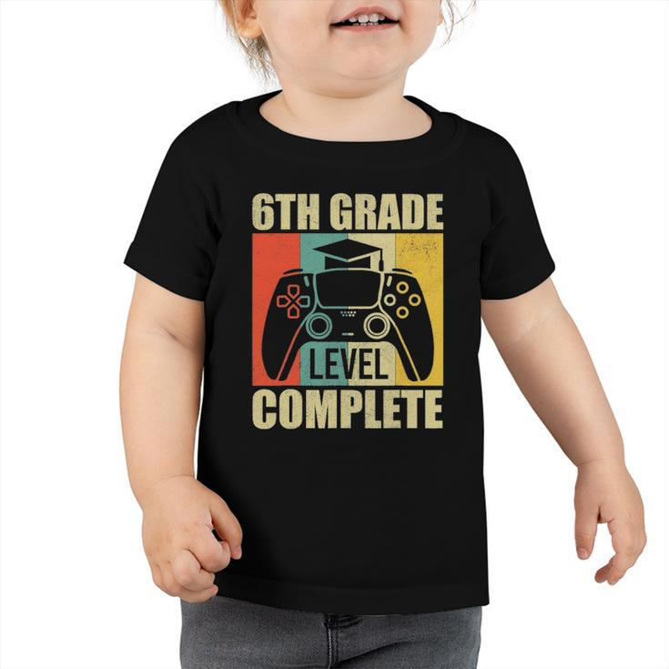 6Th Grade Level Complete Gamer S Boys Kids Graduation Toddler Tshirt