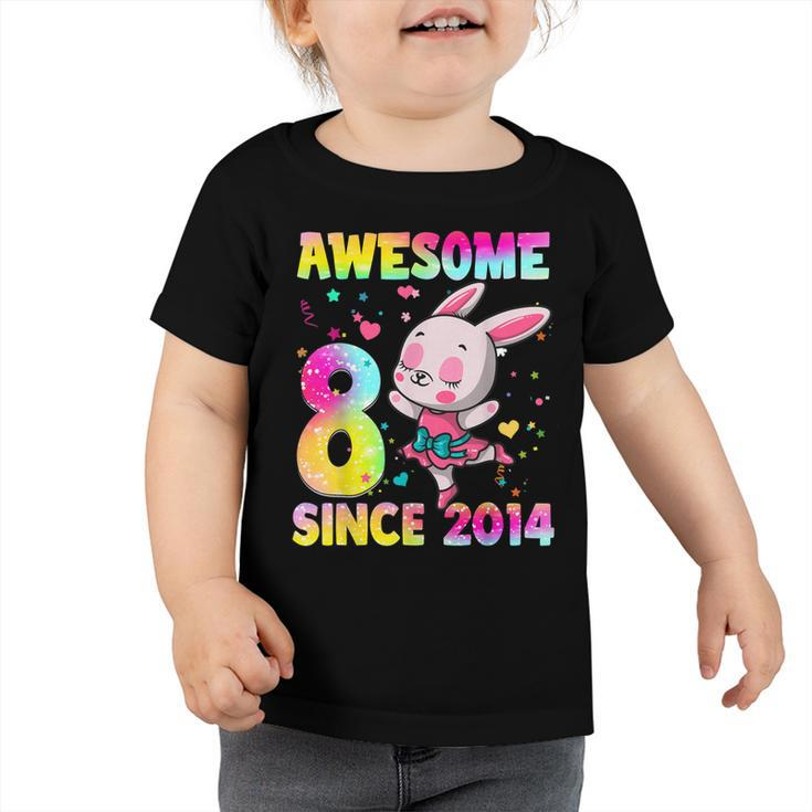 8 Year Old Gifts Girls Ns Cute Girl Rabbit 8Th Birthday Toddler Tshirt