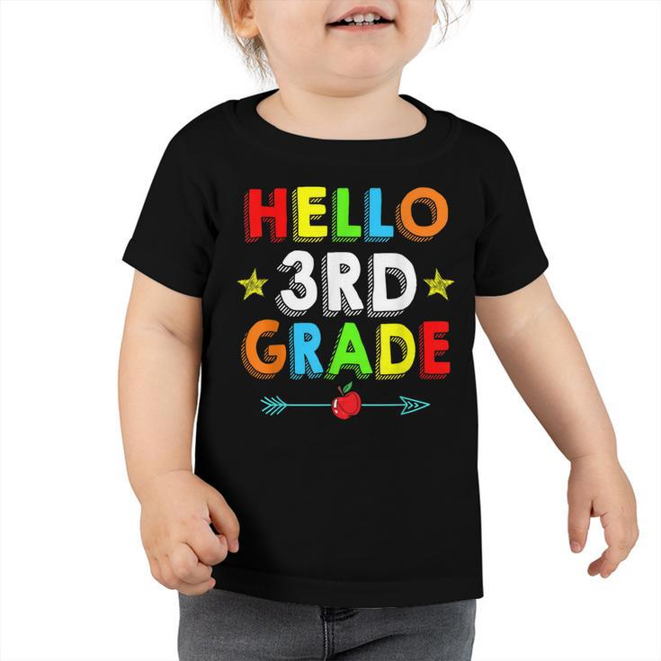 Back To School Hello 3Rd Grade Kids Teacher Student  Toddler Tshirt