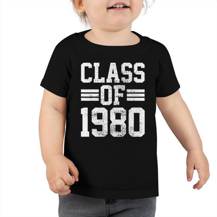 Class Of 1980 School Graduation Toddler Tshirt