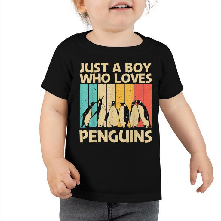 Cool Penguin Design For Boys Kids Penguin Bird Lover   Toddler Tshirt