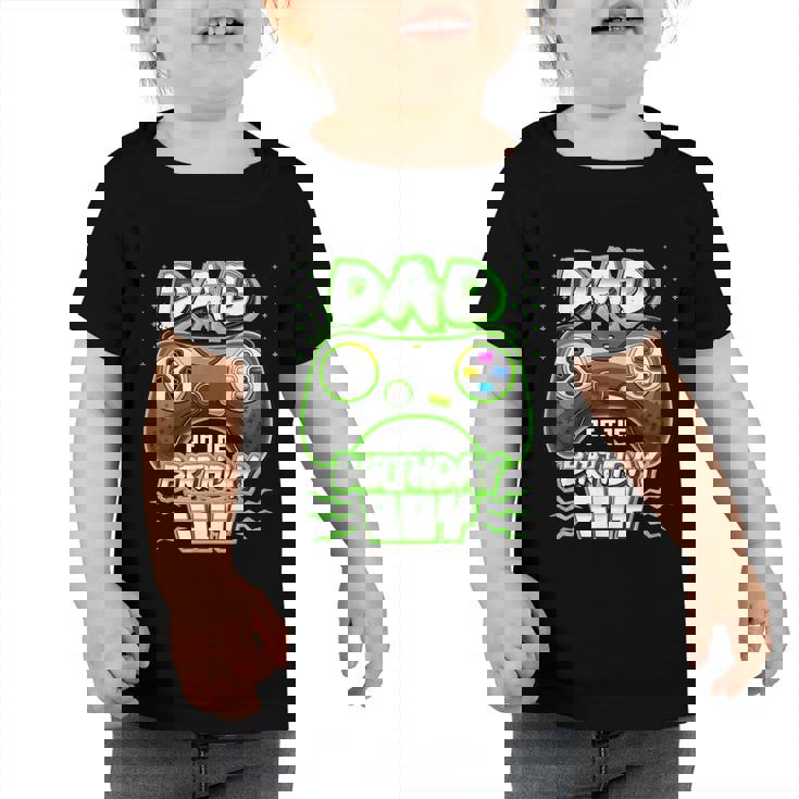 Dad Of The Birthday Boy Matching Video Gamer Birthday Party Graphic Design Printed Casual Daily Basic Toddler Tshirt