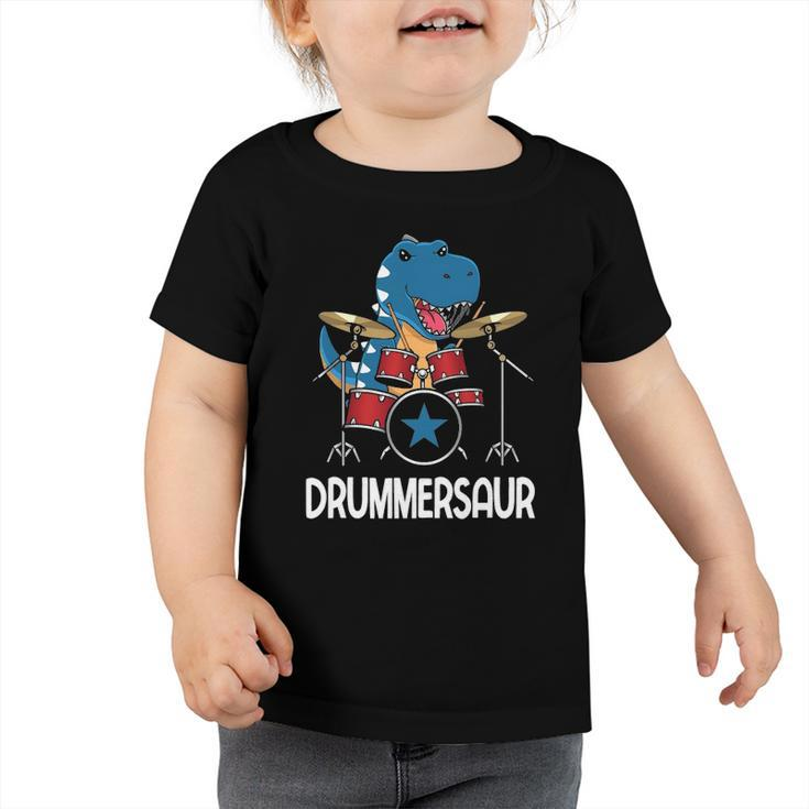 Drummersaur Percussionist Drummer For Kids Toddler Tshirt