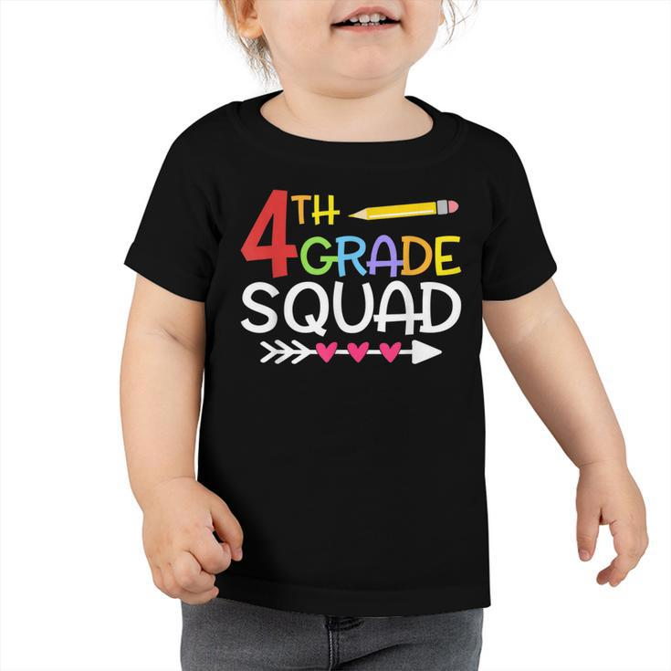 Fourth Grade Pencil Cute 4Th Grade Squad Teacher Student  Toddler Tshirt