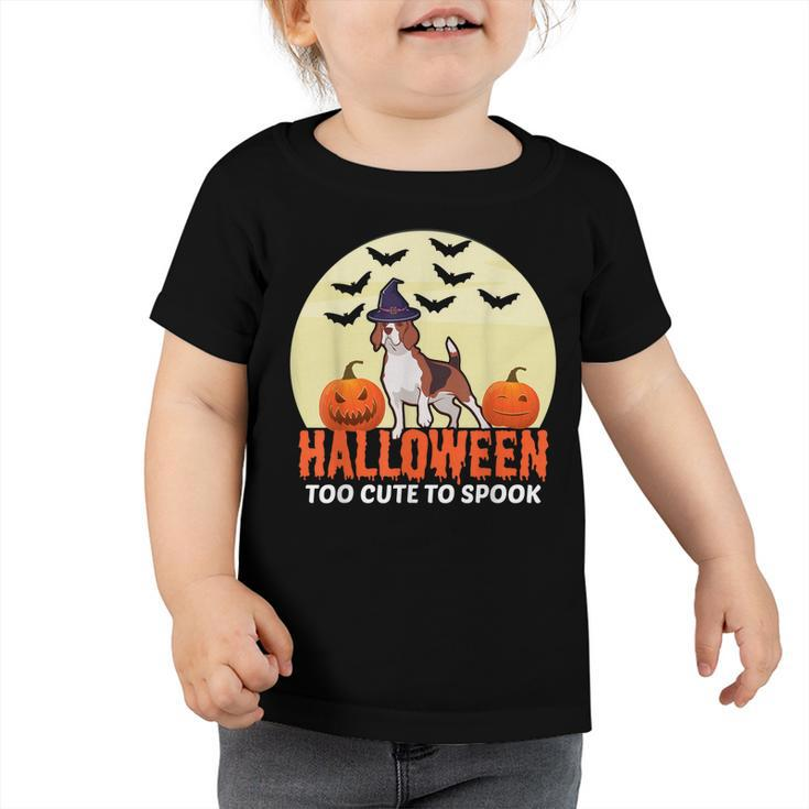 Halloween Too Cute To Spook Beagle Wizard Puppy Lover  Toddler Tshirt - Thegiftio