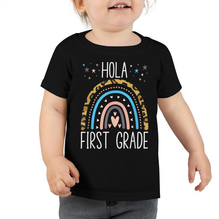 Hello Hola First Grade Spanish Teacher Kids Back To School  Toddler Tshirt