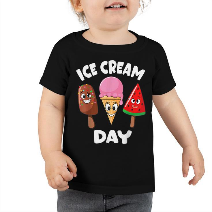 Ice Cream Day Summer Party Ice Cream Maker Kids Toddler Boys  Toddler Tshirt