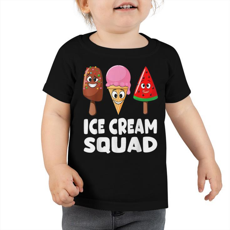 Ice Cream Squad Ice Cream Day Summer Party Family Kids Boys  Toddler Tshirt