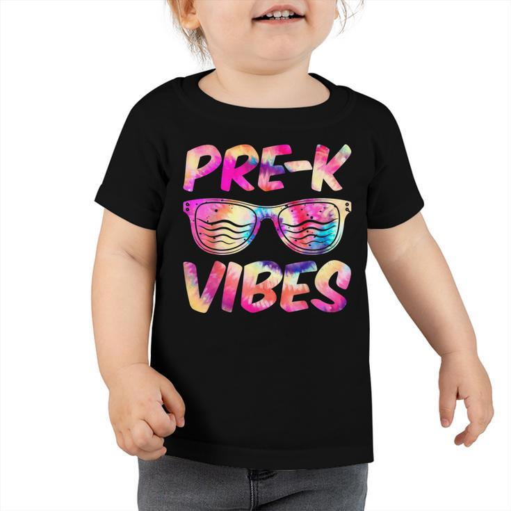 Pre-K Vibes First Day Of Preschool Kids Back To School  Toddler Tshirt