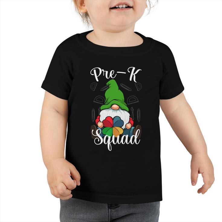 Pregiftk Squad Back To School Cute Gnome Students Teachers Gift Toddler Tshirt