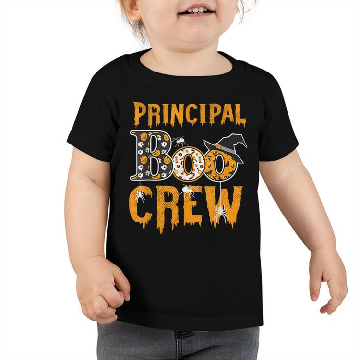 Principal Teacher Boo Crew Halloween Principal Teacher  Toddler Tshirt