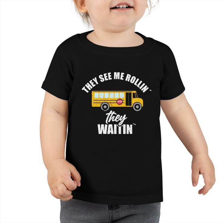 School Bus Driver Awesome School Bus Driver Gift Graphic Design Printed Casual Daily Basic Toddler Tshirt