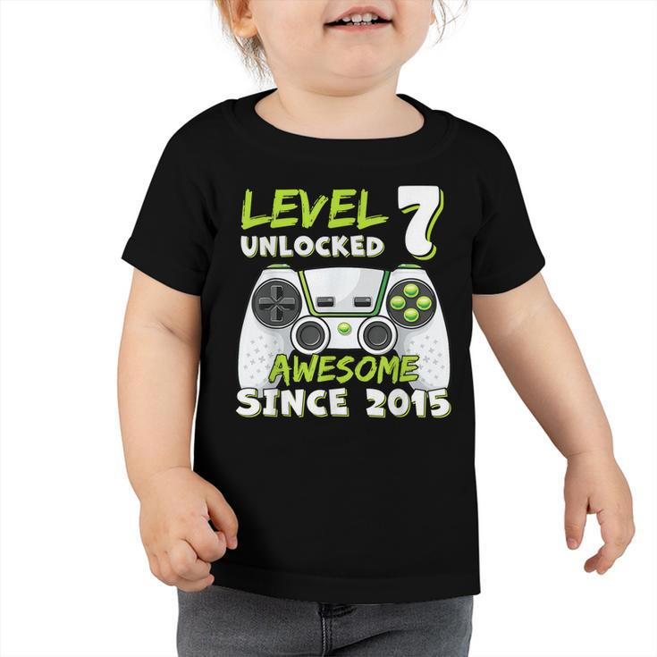 Seven 7Yr Bday Son Boy Funny Gamer 7Th 7 Years Old Birthday  V2 Toddler Tshirt