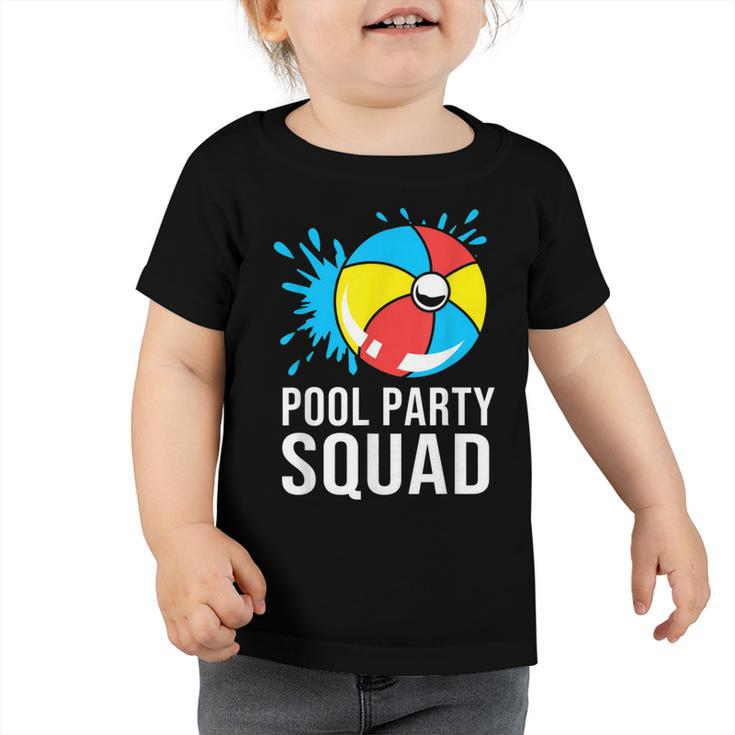 Summer Family Birthday Boy Pool Party Squad  Toddler Tshirt