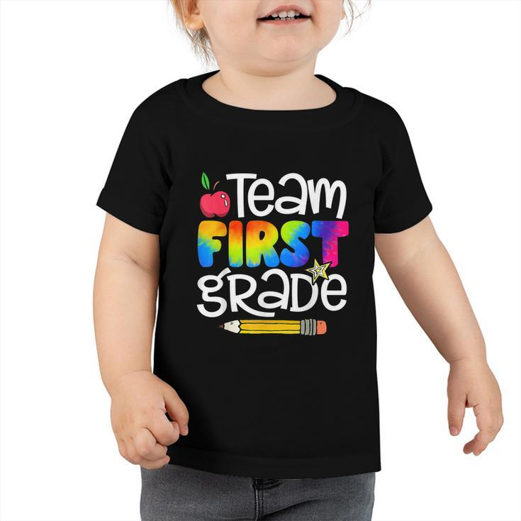 Team First Grade Tie Dye Back To School Toddler Tshirt