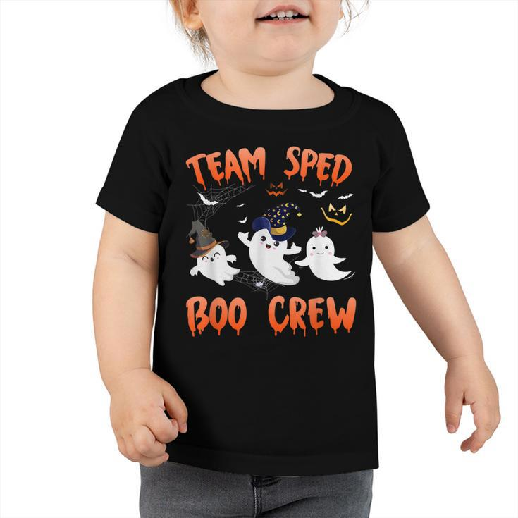 Team Sped Boo Crew Halloween Ghost Sped Special Ed Teacher  Toddler Tshirt