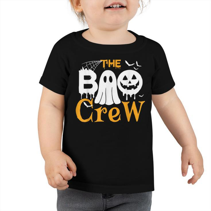 The Boo Crew  - Scary Cute Ghost Pumpkin Halloween  Toddler Tshirt