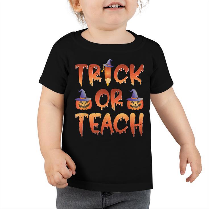 Trick Or Teach  Cute Halloween Costume School Teacher  Toddler Tshirt