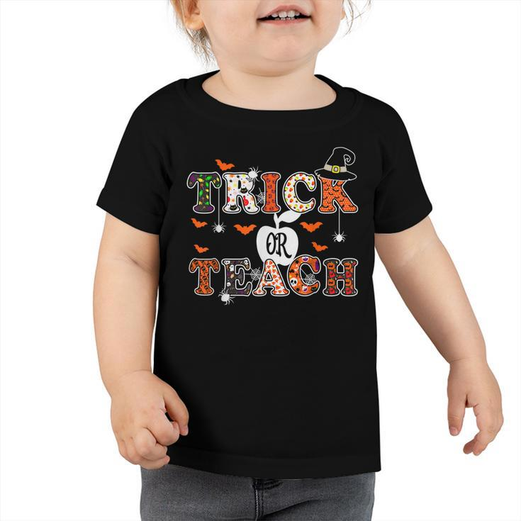 Trick Or Teach  Cute Halloween Costume School Teacher  Toddler Tshirt