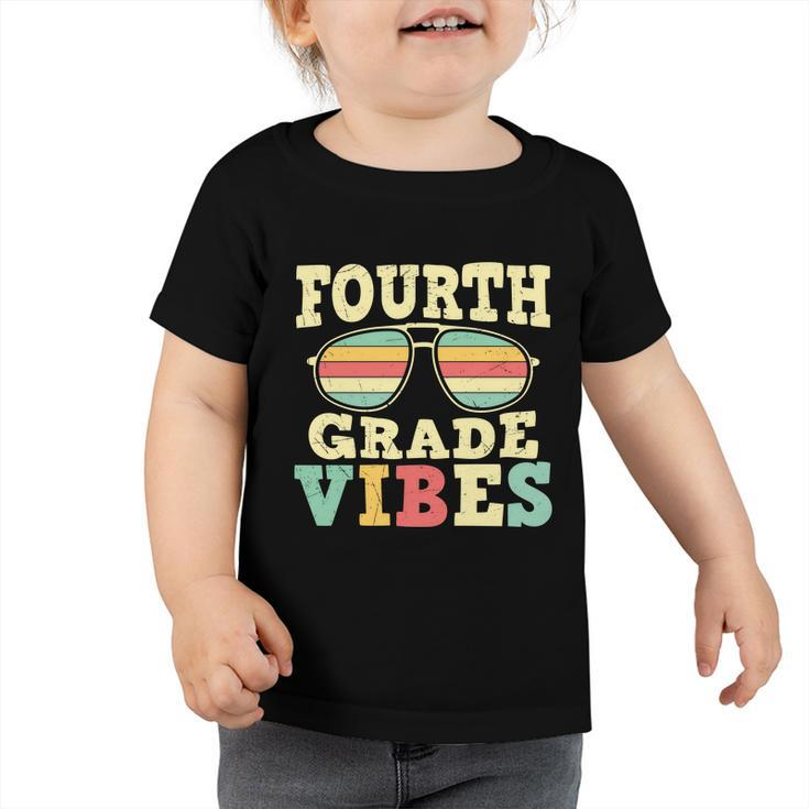 Vintage Fourth Grade Vibes Shirt Funny 4Th Grade Back To School Toddler Tshirt