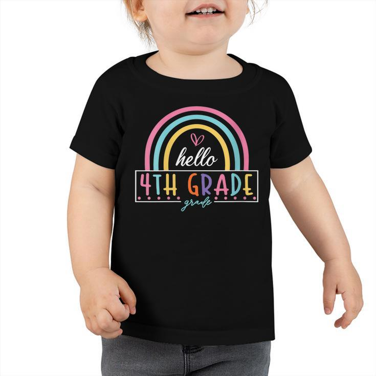 Womens Cute Hello 4Th Grade Kinder Team Back To School Teacher Kids  Toddler Tshirt