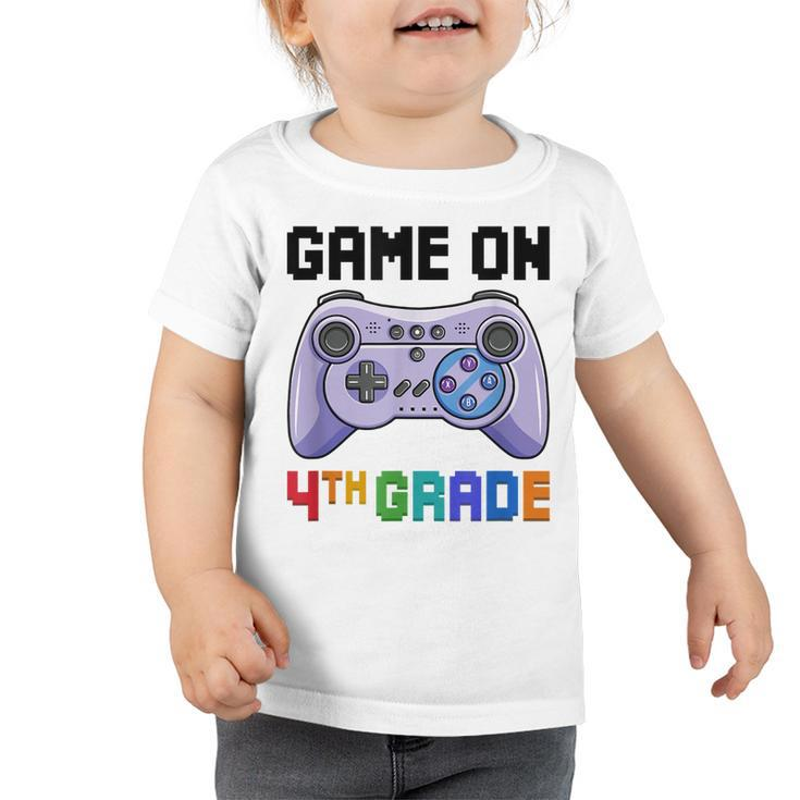 Back To School Game On 4Th Grade Gamer First Day Of School  Toddler Tshirt