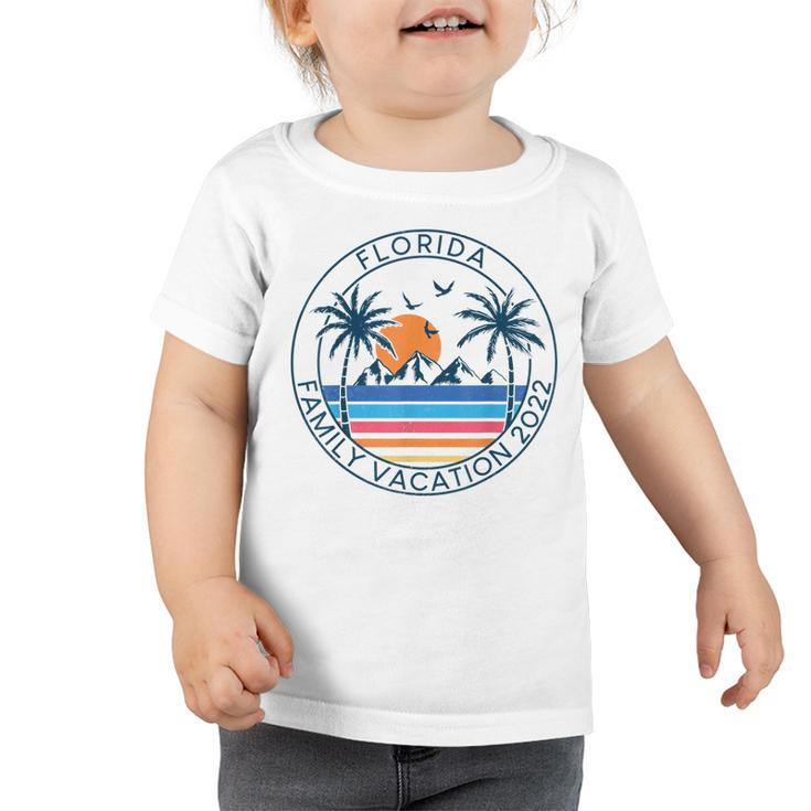 Florida Family Vacation 2022 Beach Palm Tree Summer Tropical  Toddler Tshirt