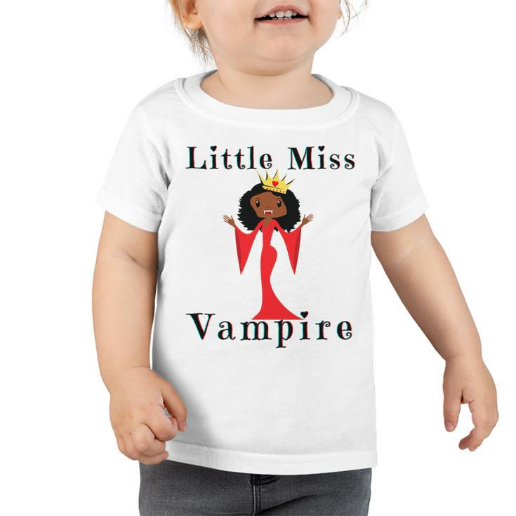 Kids Little Miss Vampire Black Girl Magic Funny Brown Skin Girls   Toddler Tshirt