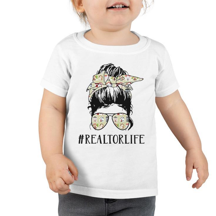 Realtor Life Messy Bun Girl  Toddler Tshirt