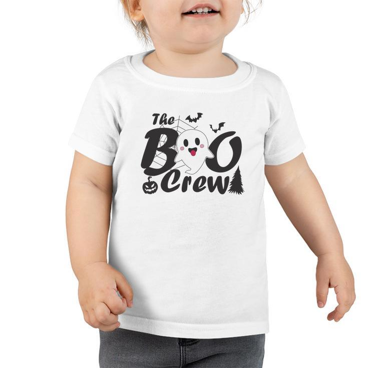 The Boo Crew Cute Ghost Happy Halloween Toddler Tshirt