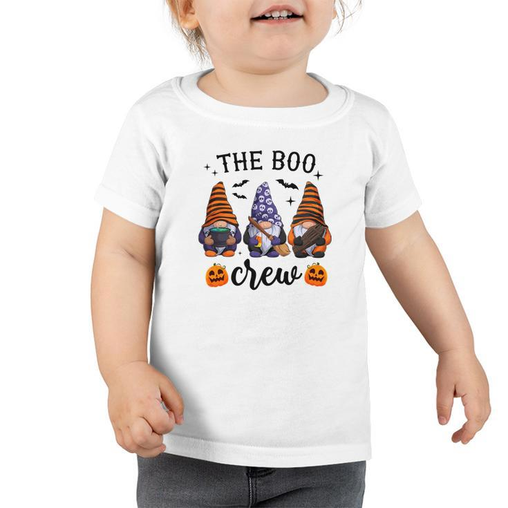 The Boo Crew Gnomes Halloween Pumpkins Toddler Tshirt