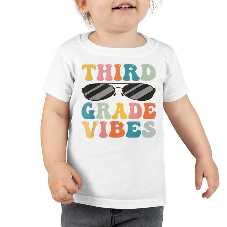 Third Grade Vibes 3Rd Grade Team Retro 1St Day Of School  V2 Toddler Tshirt
