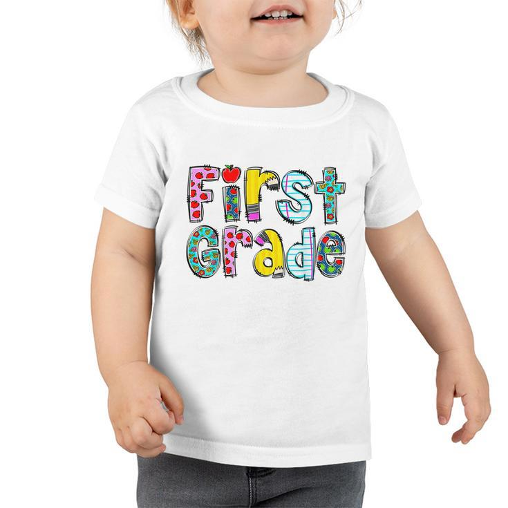 First Grade Girls Boys Teacher Team 1St Grade Squad Boy Girl Graphic Design Printed Casual Daily Basic Toddler Tshirt