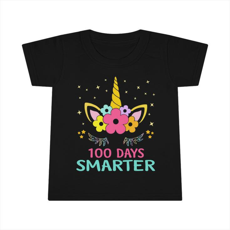 100 Days Smarter Unicorn 100 Days Of School Back To School Infant Tshirt