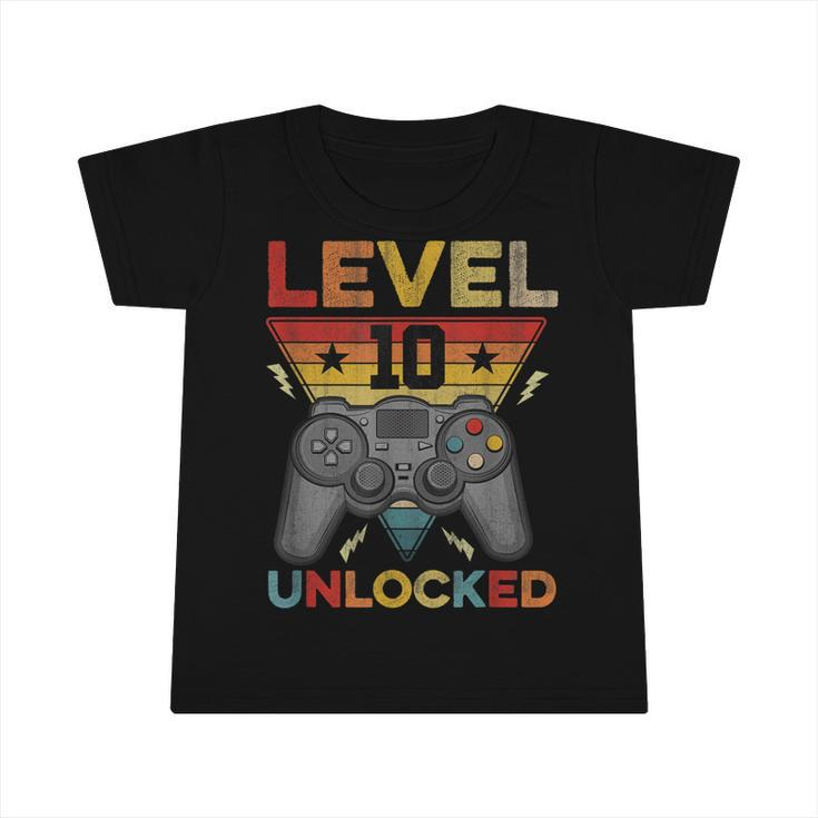 10Th Birthday Gifts Level 10 Unlockd Video Games Gaming  Infant Tshirt