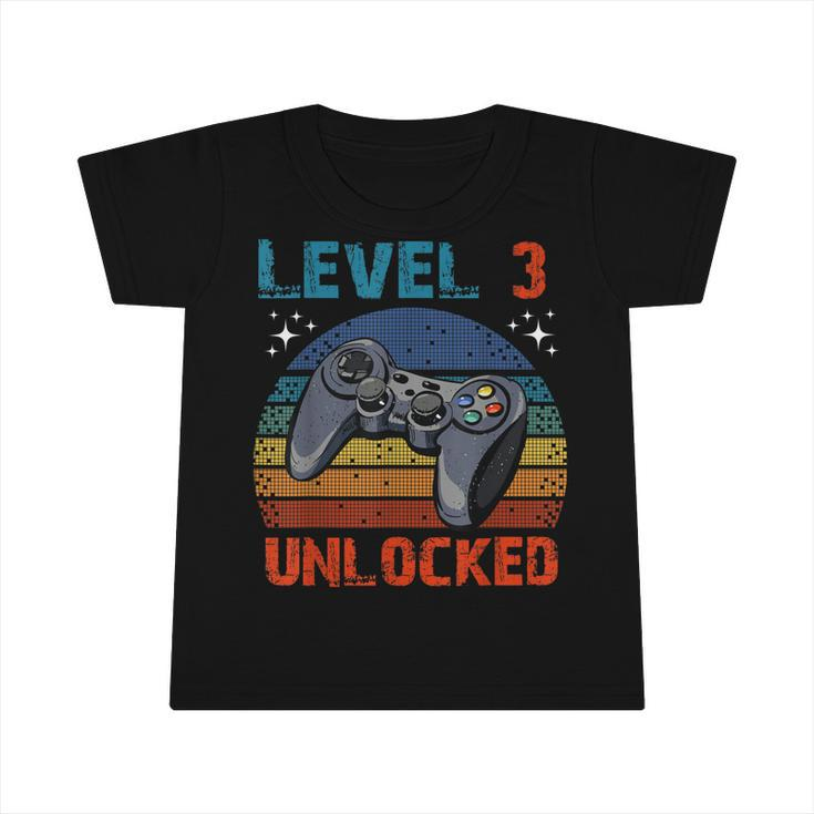 3Rd Birthday Gifts Level 3 Unlockd Video Games Gaming  Infant Tshirt