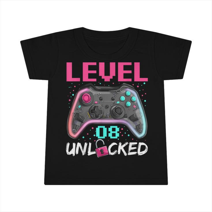 Birthday Boy Level 8 Unlocked  8 Years Old Gamer Boy  Infant Tshirt