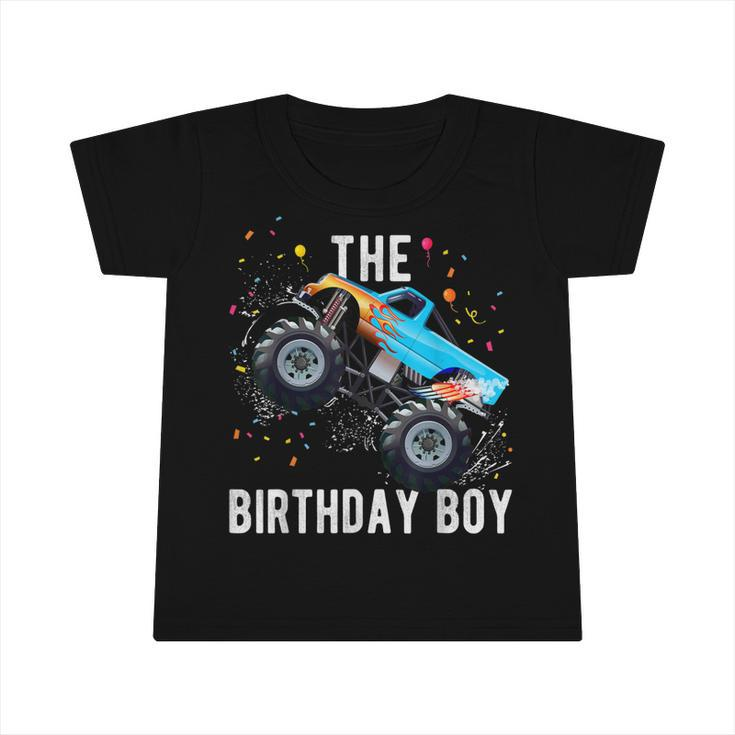 Birthday Boy Monster Truck Family Matching  Infant Tshirt