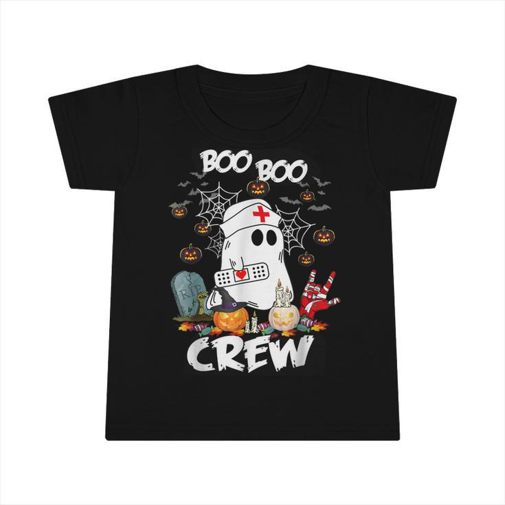 Boo Boo Crew Ghost Nurse Retro Halloween 2022 Nursing Rn  Infant Tshirt