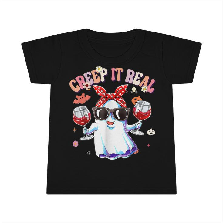 Creep It Real Ghost Kids Boys Girls Halloween Costume  Infant Tshirt