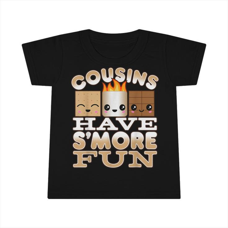 Family Camping  For Kids Cousins Have Smore Fun  Infant Tshirt
