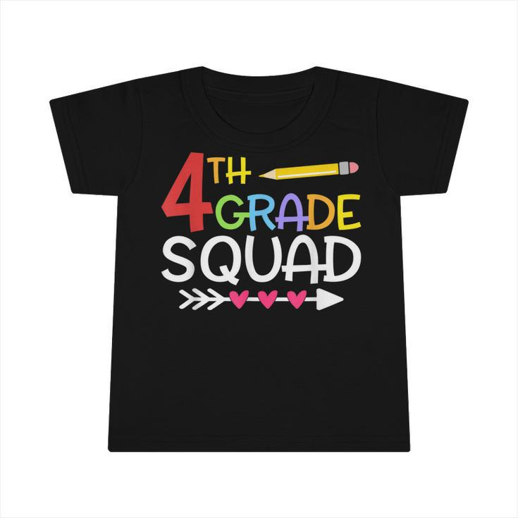Fourth Grade Pencil Cute 4Th Grade Squad Teacher Student  Infant Tshirt
