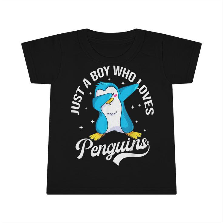 Just A Boy Who Loves Penguins Lover Kids Boys Penguin  Infant Tshirt