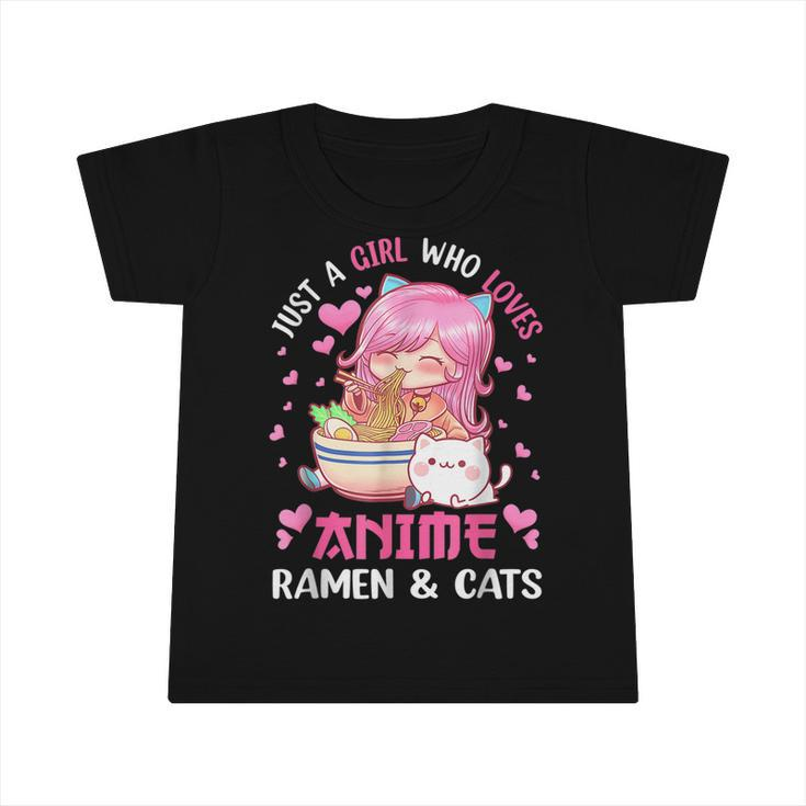 Just A Girl Who Loves Anime Ramen And Cats Kawaii Japanese  Infant Tshirt
