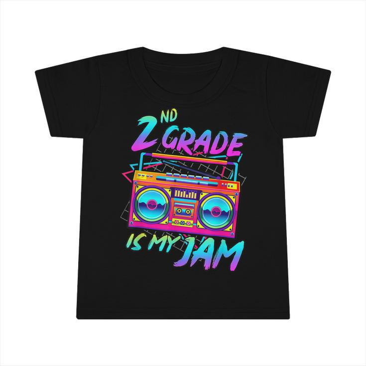 Kids 2Nd Grade Is My Jam Vintage 80S Boombox Teacher Student  Infant Tshirt