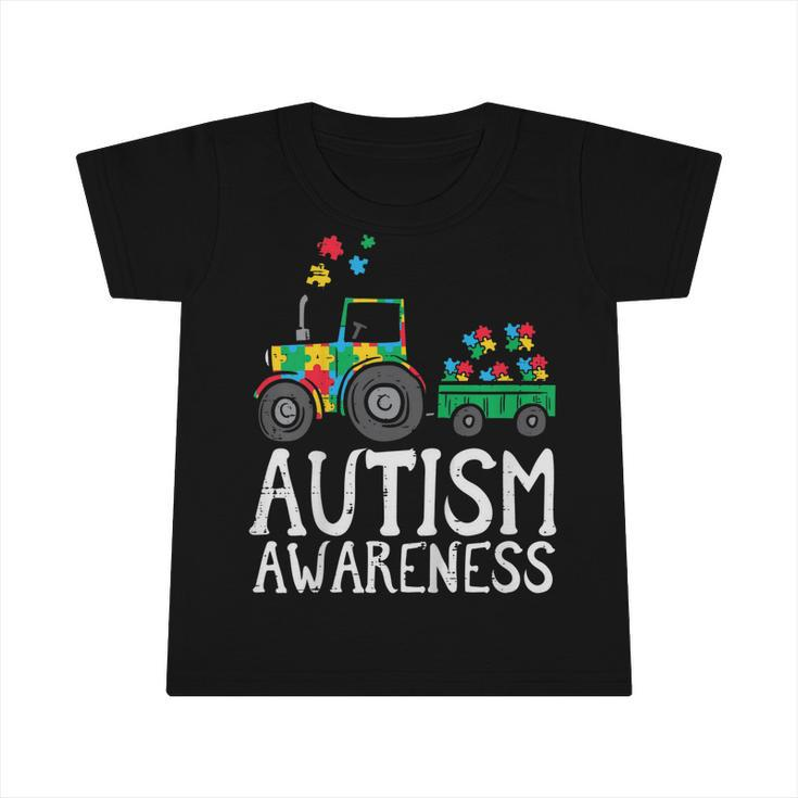 Kids Tractor Autism Awareness Farmer Truck Toddler Boys Kids  Infant Tshirt