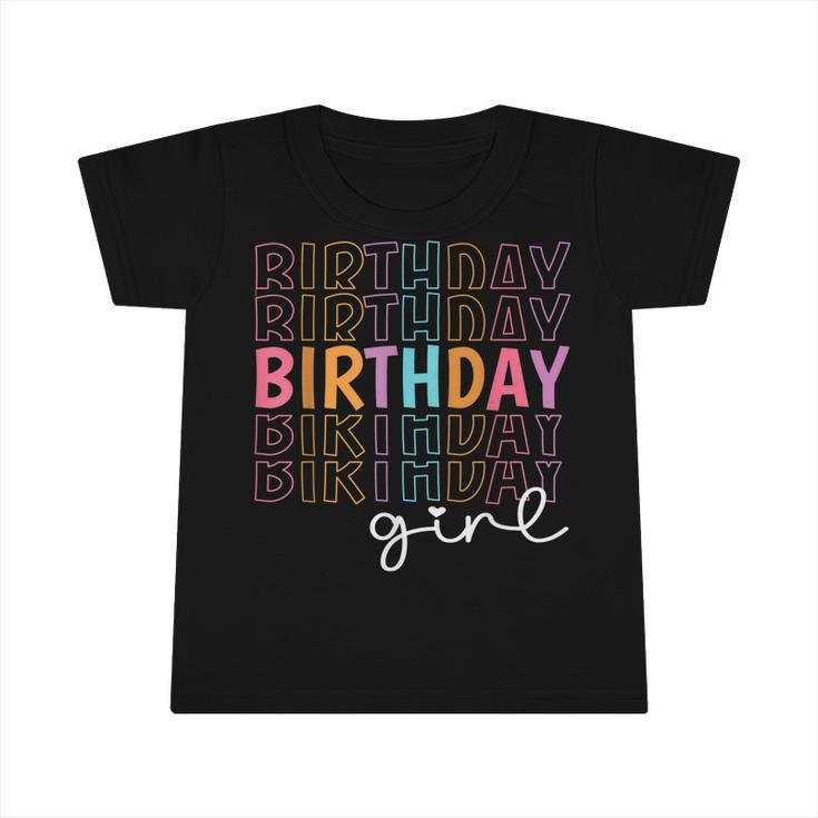 Retro Birthday Girl Party  For Princess Girl Birthday  Infant Tshirt
