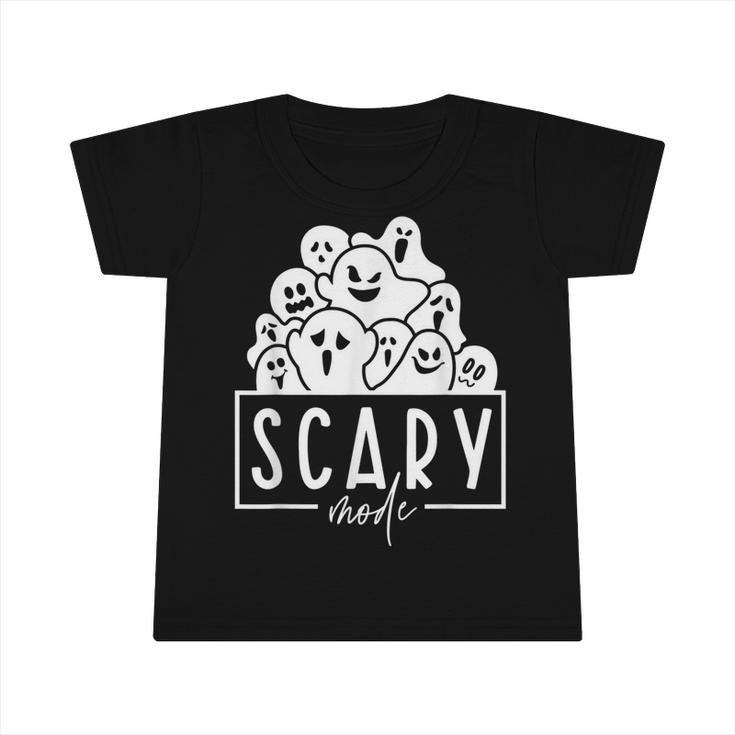 Scary Mode Boo Crew Ghost Spooky Vibes Funny Halloween  Infant Tshirt