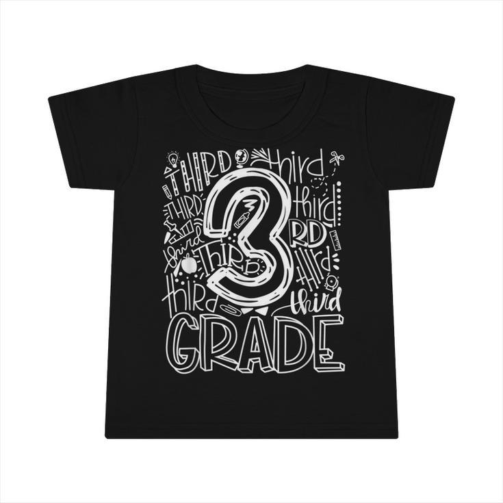 Team Kids Teacher Back To School 3Rd Third Grade Typography  Infant Tshirt